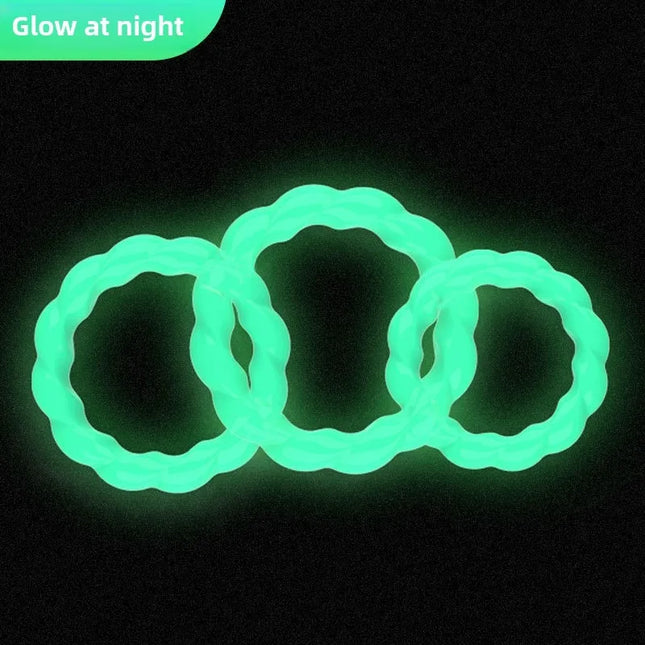 Luminous Cock Ring Silicone Thread Penis Ring Sex Toys for Men Delay Ejaculation Cockring Sexy Products Sex Shop