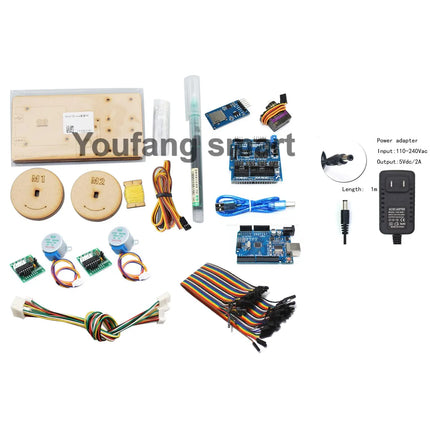 Draw Wall Painting Robot with Cable Plotter For Arduino Robot Maker Project Kit Polar Graph with Motor Programmable Toys DIY Kit