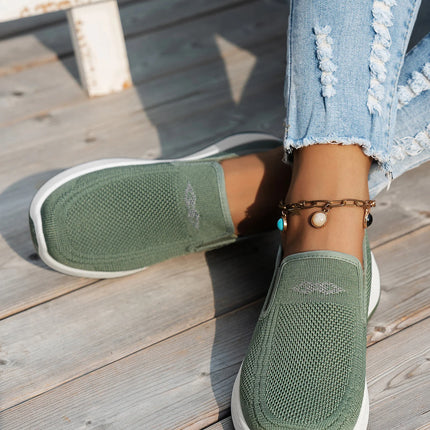 Women's shoes, women's sports shoes, lazy people can wear breathable casual shoes with mesh