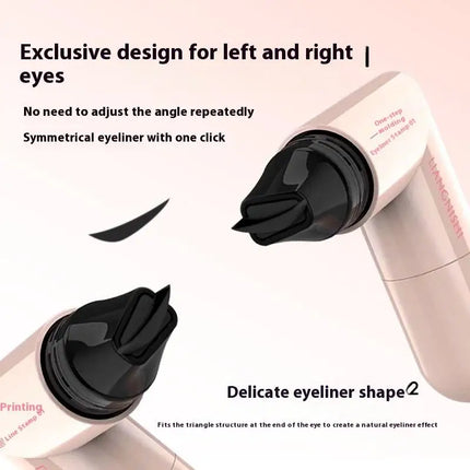 New Double Head Rotatable Eyeliner Stamp Integrated Eyeliner Stamp Precise Outline Signet Long-Lasting Eyeliner Liquid Pen