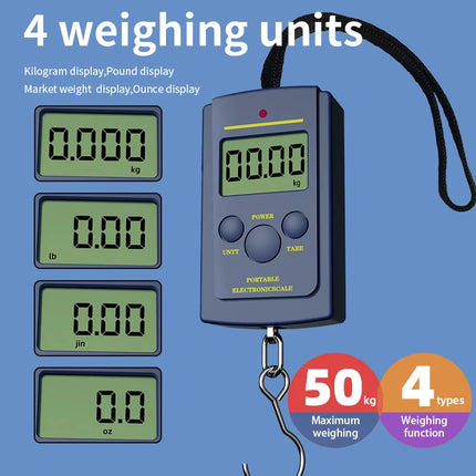 1PC Multifunctional Mini 50kg/10g Electronic Hanging Fishing Luggage Balanca Portable Digital Handy Pocket Weight Hook Scale