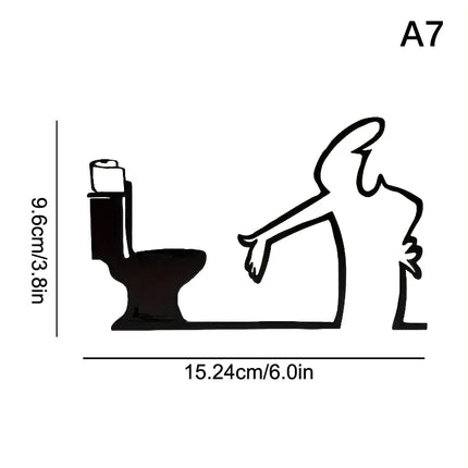 1PC La Linea Minimalist Line Art Stickers Door Sticker Bedroom, Kitchen, Bathroom Sign Cartoon Character Design Home Decoration
