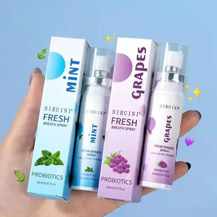 Oral Fresh Spray Mouth Freshener Oral Odor Treatment Oral Remove Bad Breath Fruit Litchi Peach Flavor Persistent Oral Care