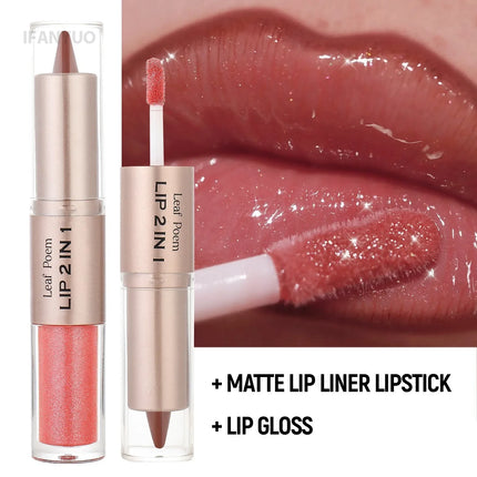 Tapered Lip Liner Lipstick Pen Matte Black Brown Velvet Lipstick Outline Contour Lipliner Water Mirror Moisturizing Lip Gloss