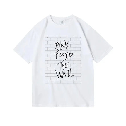 Pink Floyd The Moon Album T-shirt Tops Vintage Men Women Oversized Streetwear Y2k Cotton Clothes Hip Hop Male Female Clothing