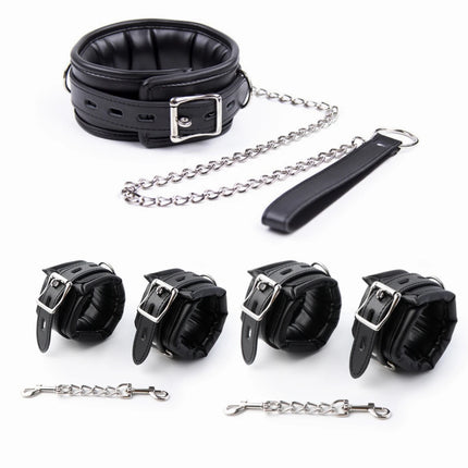 Bondage Kits Extendable Products Leather Restraint Set Handcuffs Ankle Cuffs Bdsm Toys For Couples Women 18 Adult Games