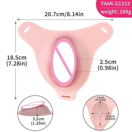 FAAK Silicone Crossdresser Thong Panty Camel Toe Hiding Gaff Shaping Brief Insertable Sexy Fake Pussy Vagina Underwear