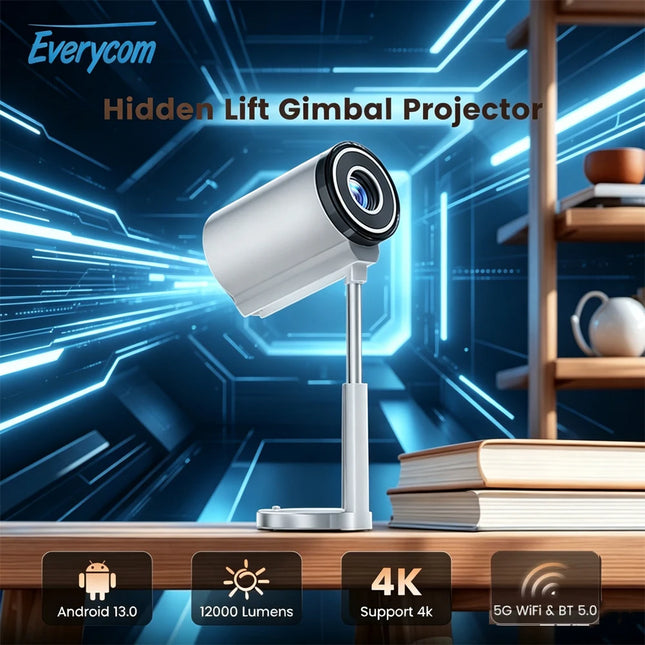 Touyinger X9 Pro Mini Projetor Android 13 Full HD 1080P 4K Vídeo BT WiFi Portable Home Theater Media Video Player Smart Beamer