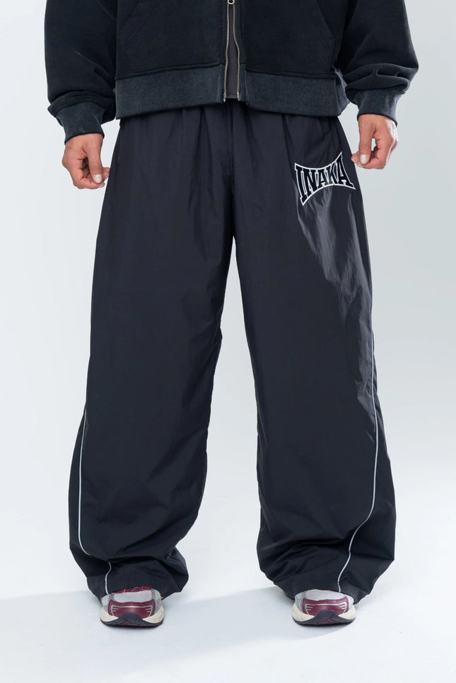 Summer Inaka Power New Men's and Women's POWERSHOT BAGGY Running Oversized Loose Casual Street Y2K Casual Black Sportswear Pants