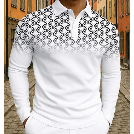 Long Sleeved Polo Shirt with Collar Autumn Ordinary Simple Casual T-shirt Daily Top