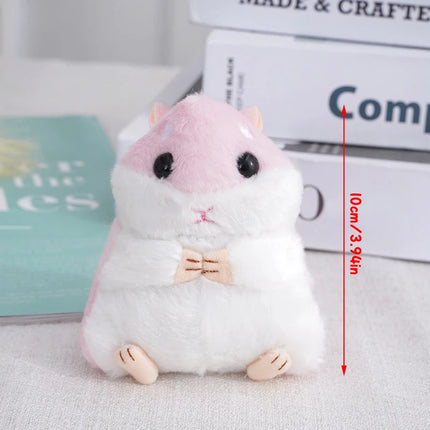 1PCS Stuffed 10cm Hamster Plush Doll Keyrings Animal Children Toys Key Chain Kawaii Dolls Kids Child Christmas Gifts Bag Pendant