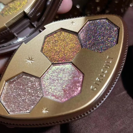 Girlcult Chameleon Eyeshadow Palette 4 Colors Waterproof Long Lasting Matte Shimmer Purple Smokey Highly Pigmented Makeup