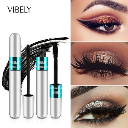 New 4D Silk Fiber Lash Mascara Waterproof VIBELY 3d Mascara For Eyelash Extension Black Thick Lengthening Eye Lashes Cosmetics