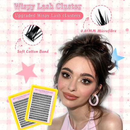 192 Rows Cluster Lashes Faux Mink Eyelashes Cluster Natural Eyelash Extension 3D Russia Strip Individual Eyelashes Cluster