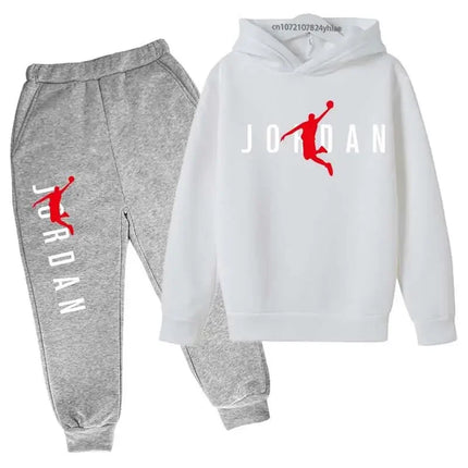 Kids Leisure Letter Print 2pcs Hoodie+Pants Tracksuits 3-13 Years Boys Girls Spring Autumn Outfits Streetwear Children Clothes
