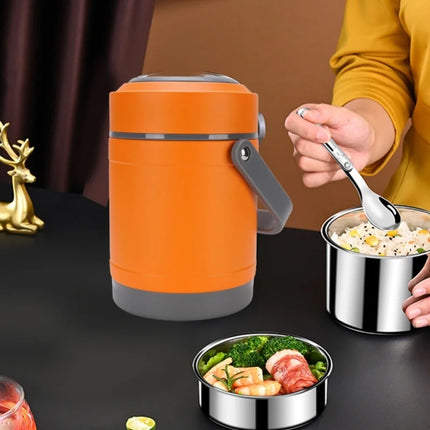 2L Portable Thermal Cooker Pot 304 Stainless Steel Food Containers  Constant Temperature Heat Preservation Lifting Pot