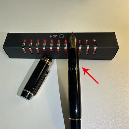 Wingsung/Junlai 630 Resin Fountain Pen NO.8 Iraurita Fine Nib Brief Piston Gold Clip Business Writing school Stationery Gifts