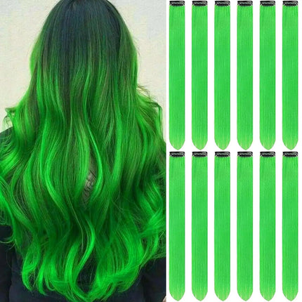 10 pieces of hanging ear dyeing, color clips, hair extensions, chemical fiber synthetic wigs, traceless hair extensions