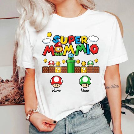 Super Mario Gaming Personalized Mother's Day T-Shirt 2026 Summer New Men Women Fashion Y2K Hip-hop Cotton Oversized T-shirt