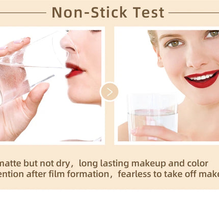24 Colors Matte Lipstick Woman Lip Makeup Velvet Lipgloss Long Lasting Lip Tint Waterproof Non-stick Cup Lip Gloss Cosmetics