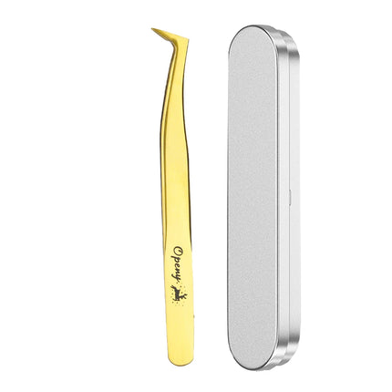 Christmas Eyelash Extension Tweezers-Precision Tweezers for 2D-6D Volume & Individual False Lashes Extensions-Golden Tweezers