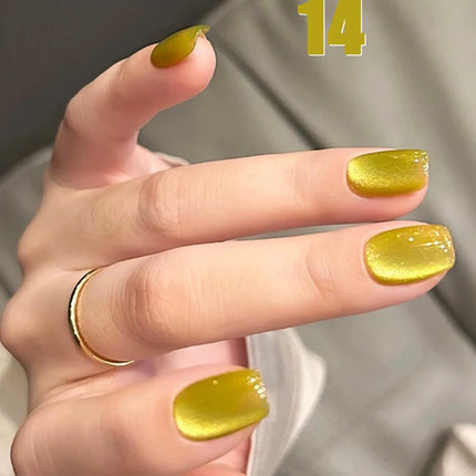 12ml 1-21pcs 2026 New Brown Gold Glass Bead Cat Eye Gel Nail Polish Black Red Magnet Cat Eye Gel Polish Gold Nails Nail Art