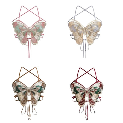 Womens Sexy Hollows Out Outfit Glitter Bra Tops Club Festival Beachs Party Mirrors Skirts for Summer