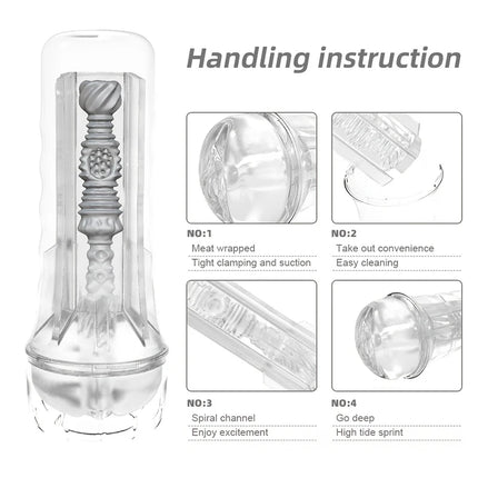 Masturbation Cup Male Masturbators Men Vagina Real Pussy Penis Endurance Exercise Vacuum Pocket Cup Sex Toys For Adult 18