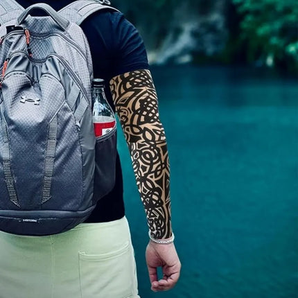 6pcs Unisex Tattoo Arm Sleeves To Cover Arms Sun Protection UV Protection Cool Tattoo Print Sleeve for Outdoor Cycling