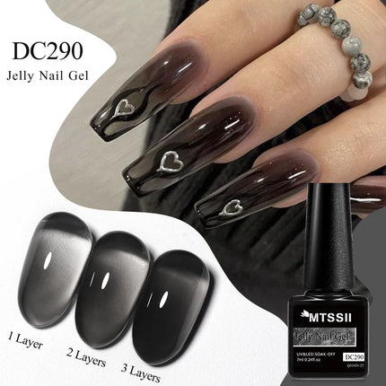 Jelly Gel Nail Polish Sheer Translucent Semi Permanent Soak Off UV Gel Varnish For Summer Nails Manicure Nail Supplies DIY Decor