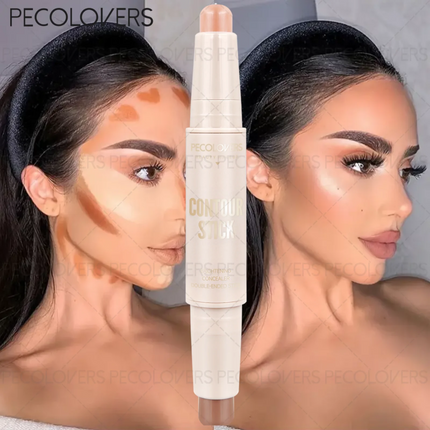 1PC Highlighting Contour Stick, Dual Use for Nose Contour and Three-dimensional Makeup, Anti-smudging, Convenient and Durable