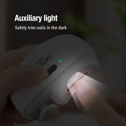 Electric Nail Clippers Automatic Anicure Trimmer With Light Adult Baby Fingernail Toe Scissors Pedicure Polishing Nails Cutter