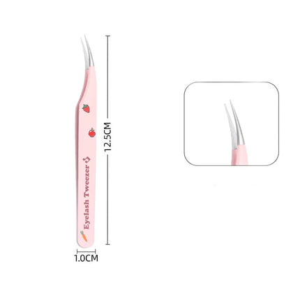 6 Types False Eyelash Tweezers Stainless Steel Anti-static Pincet Curved Strip 3D Lashes Extension Tweezer Makeup Tools