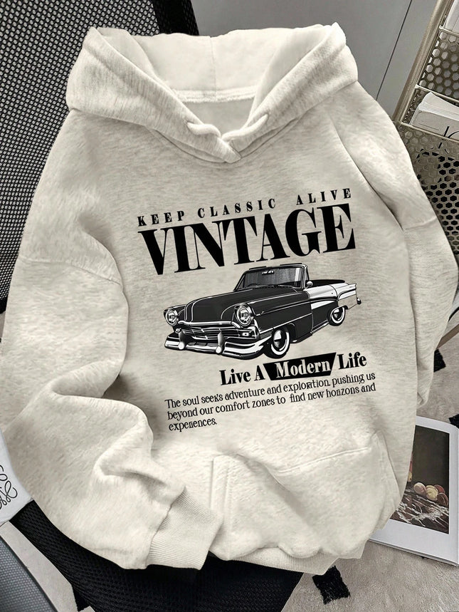Womens Cotton Hoodie Light Gray Loose Fit Autumn Winter Warmth Casual Streetwear Front Small Star Back Large Star Pattern