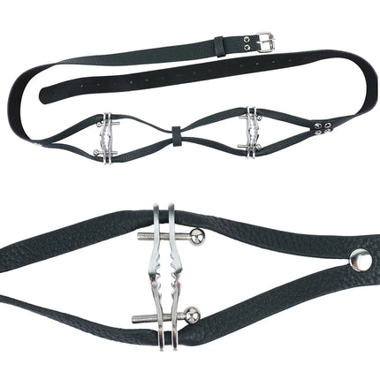 QKKQ Stainless Steel Chest Clamp Breast Bondage Nipples Pleasure Wearable Erotic Bra Nipple Stimulation For Women Sexy Tools