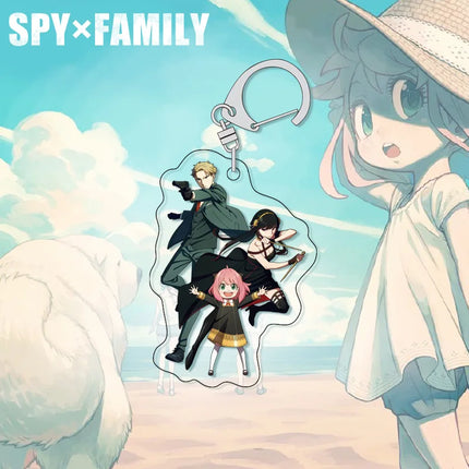 SPY×FAMILY Anya Keychain Acrylic Charm Cute Anime Figure Pendant for Backpack Bag Accessories Spy x Family Merchandise Gift for