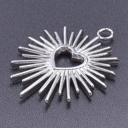 Elegant Love Breloques Stainless Steel Pendants For Jewelry Making Bulk Heart Charm Pendant 5pcs/Lot Materials To Make Bracelets