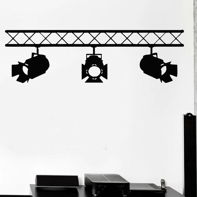 Movie Studio Cinema Lights Vinyl Wall Decal Home Theater Movie Living Room Wall Stickers Bedroom Art Wallpaper Decor Y1607