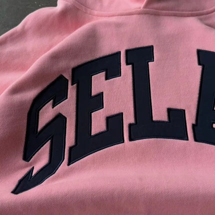 Harajuku Y2K American Light Luxury Style Pink Oversized Hoodie Men Street Hip-hop Fashion Letter Patch Casual Pullover Women