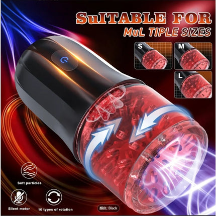 Automatic Male Masturbator Telescopic Rotation Masturbation with Suction Cup for Men Simulation Blowjob Piston Sex Toy for Men