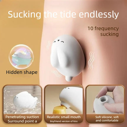 Vibrating egg massager Cute Rabbit Pussy Clit Sucking Vibrator G-spot clitoral stimulator USB Rechargeable Adult Sex Toy