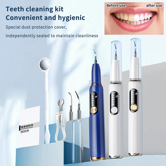 Portable Ultrasonic Dental Scaler Five Modes Of High Frequency Oral Irrigator Cleaning Dental Plaque Cleaner Tartar Remover.