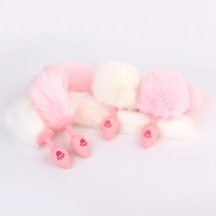 Silicone  Tail Anal Plug Fox Pattern Butt Plug Adult Cosplay Intimate Toys for All