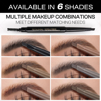 Smooth No Blooming Brown Eyebrow Pencil Double Headed Triangle Natural Long Lasting Eyebrow Pencil Makeup Cosmetics