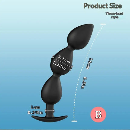 Adult 18 Sex Toy For UniseX Wearable Anal Plugs With Steel Balls Inside Anal Bead Butt Plug Fake Dildo Analplug Buttplug Butplug