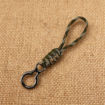 Outdoor Paracord Keychain with Trigger Snap Hook Hand-Woven Survival Camping Hiking Accessories for Car Keys Backpack EDC Gear