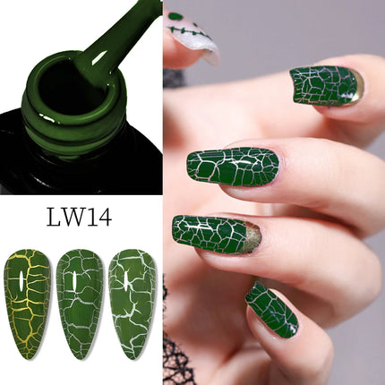 Crackle Nail Polish Gel, 7ML/0.24oz - Hypoallergenic, Acetone-Free, Blow-Dryable for Quick Cracking Effect