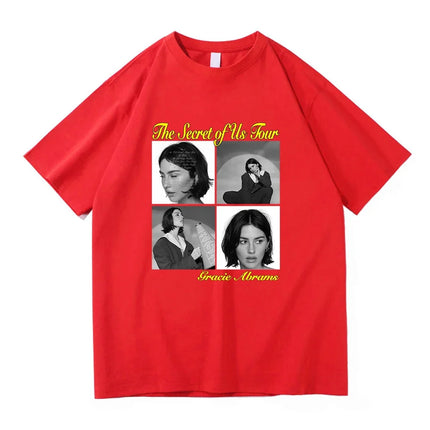 Gracie Abrams Risk The Secret of Us The Eras Tour T-Shirt Men/Women Aesthetic Retro T-Shirt Unisex New Album Tees Shirts