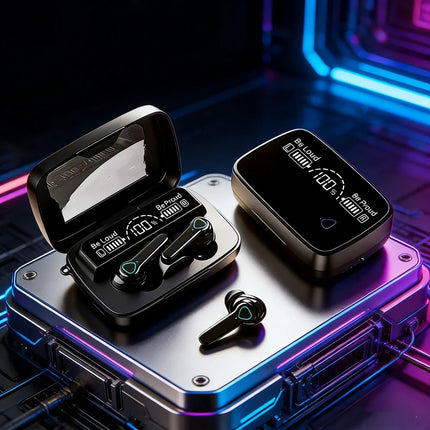TWS Earphone M19 Intelligente Touch Control Wireless Bluetooth-compatible Headphones Waterproof LED Display With Mic