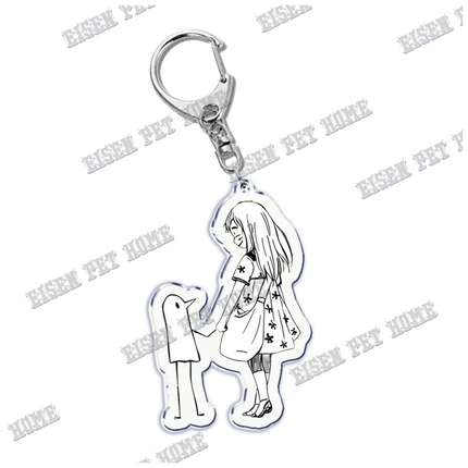 Goodnight Punpun Oyasumi Punpun Key Chain Keychains Ring for Accessories Bag Graffiti Pendant Keyring Jewelry Fans Gifts
